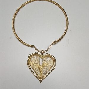 Elegant Gold Heart Pendant Necklace